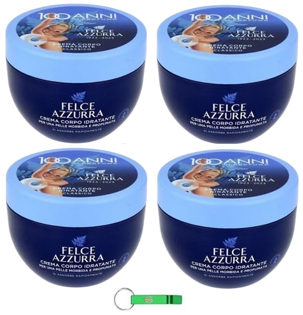 Crème hydratante corps Felce Azzurra lot de 4 pour calmer la peau sèche