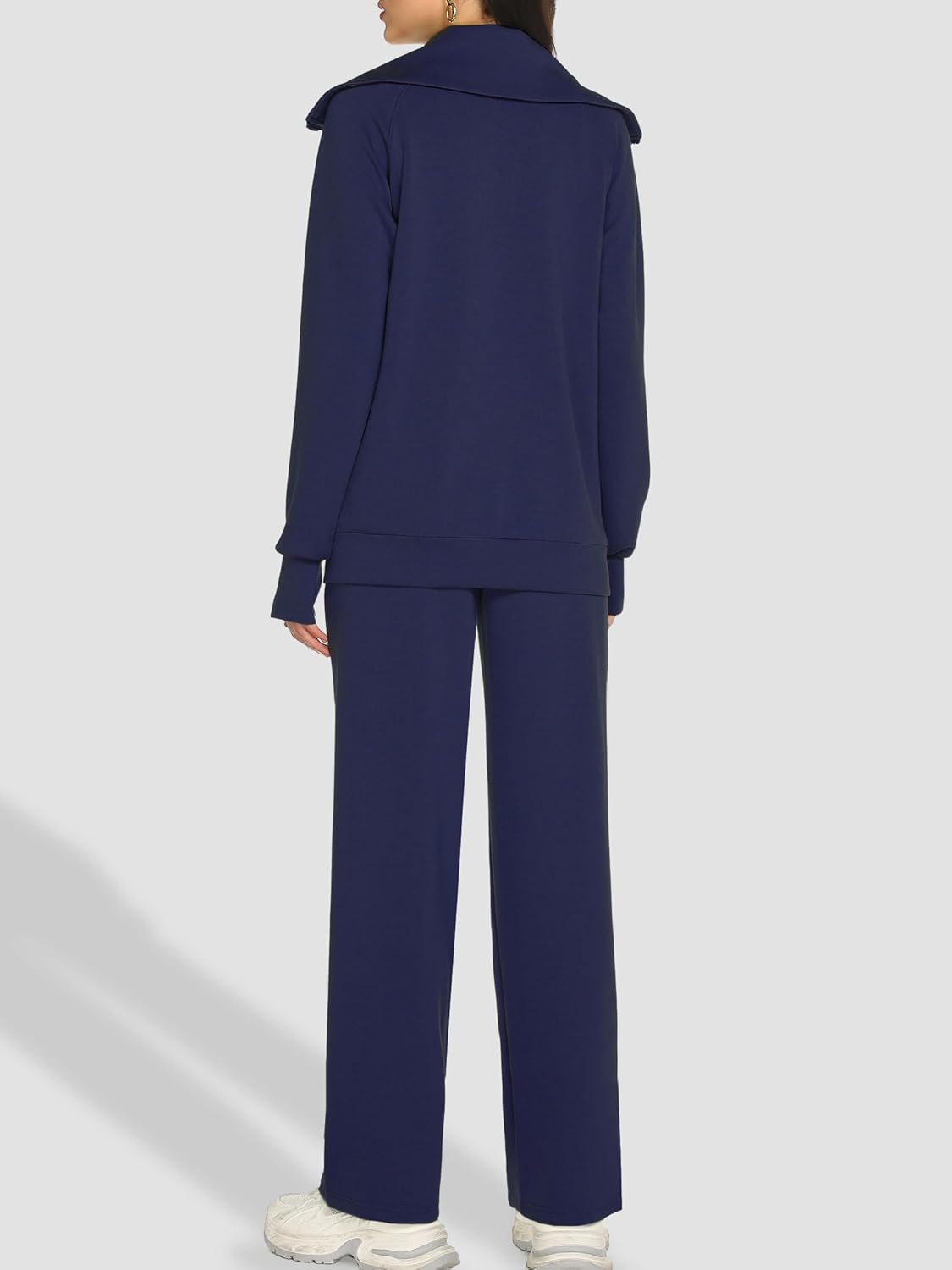 Casly Lamiit Lounge Sets for Women 2026 Spring Sweatsuit Long Sleeve Zip Up Travel Outfit Wide Leg Sweatpant Tracksuit - Image 5