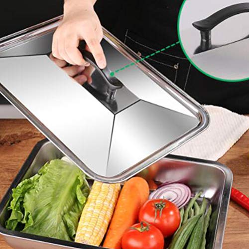 Tampa para panela de aço inoxidável Cabilock para fritar pratos e panelas de mesa a vapor, tampas re