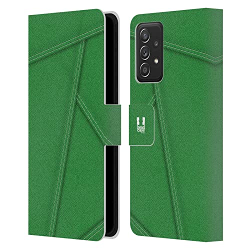 Étui en cuir Samsung Galaxy A53 5G Head Case Designs Patchwork Denim chic