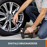WORX WX092.9 Akku-Kompressor - 4 in 1: multifunktionale Luftpumpe mit punktgenauer Digitalanzeige & Druckkontrolle, Arbeitsleuchte & SOS-Notsignalleuchte - max. 10 bar - ohne Akku & Ladegerät – Ansicht 2
