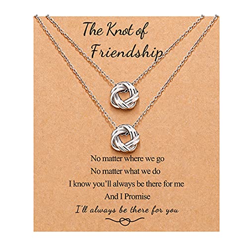 Sincere 2/3 PCS Best Friend Necklaces Forever Love Knot Infinity Matching Friendship Necklaces Jewelry Long Distance Birthday Christmas Bridesmaid Gifts for Girls Women Sisters