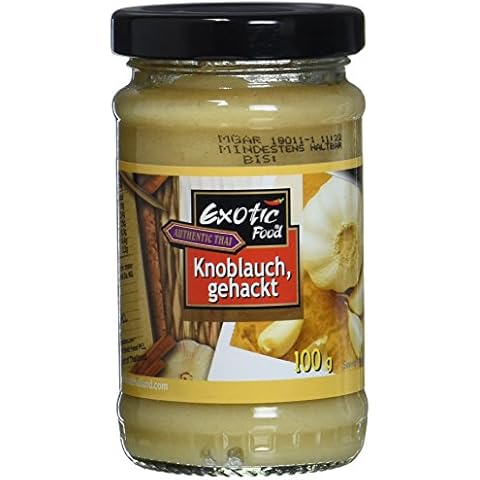 Exotic Food Knoblauch, gehackt in Sojabohnenöl, 6er Pack (6 x 100 g) Cover