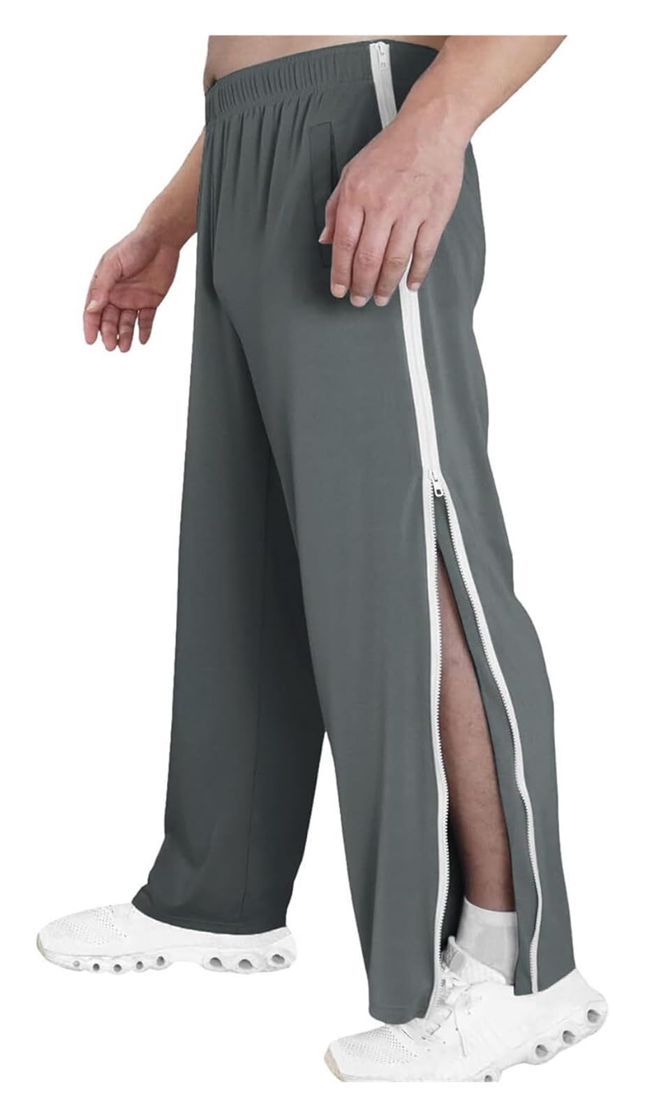 Laphilo Pantaloni Da Uomo Morbido Con Tasche E Catena Casual Eleganti - Foto 9