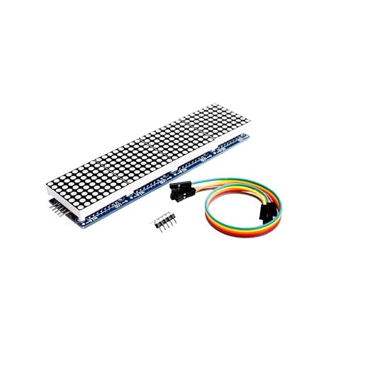 MAX7219 Dot Led Matrix Module 4 In 1 Display with 5P Line Module For Arduino Micro-controller