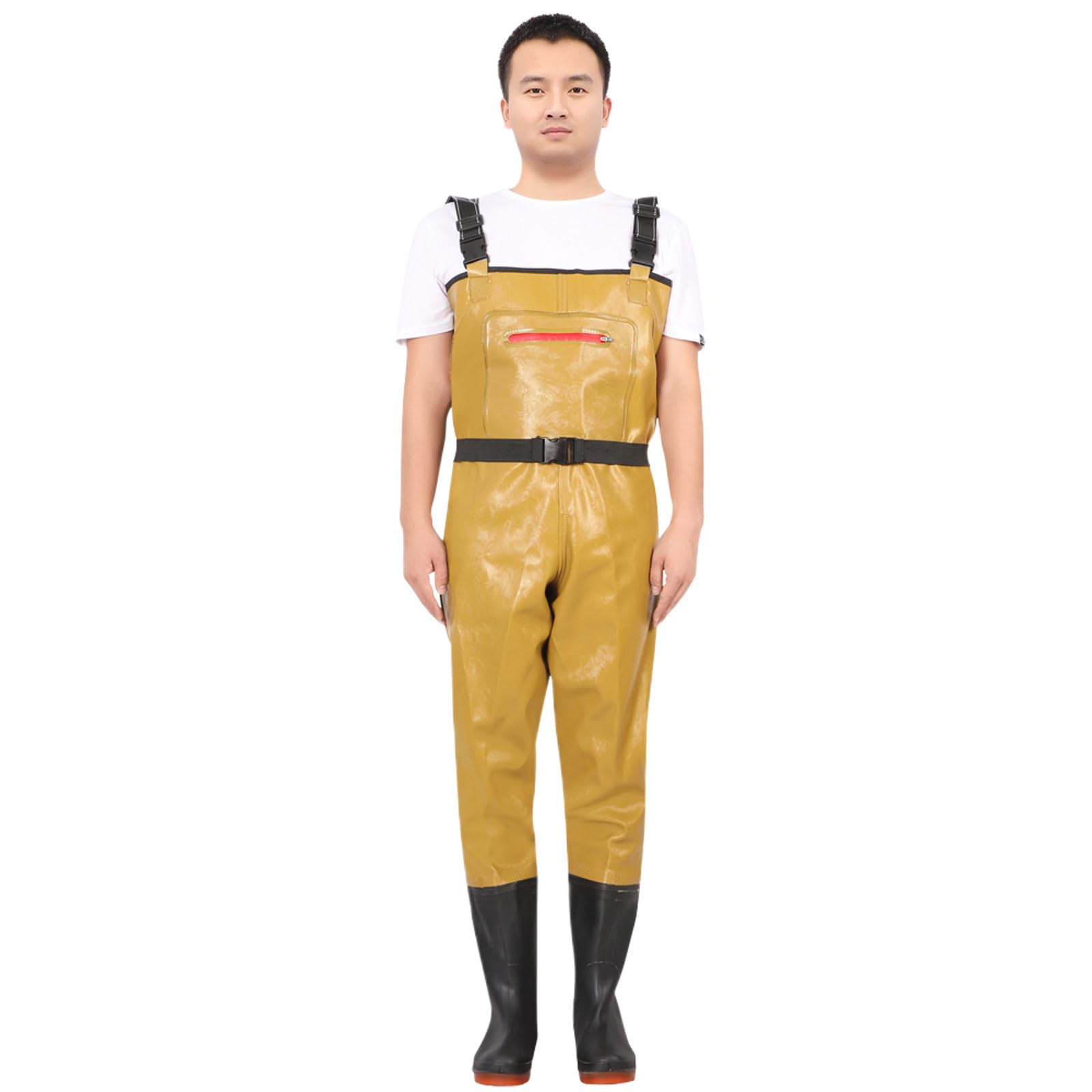 Waders de Poitrine de pêche,Waders de Poitrine de Chasse avec Bottes,Pêche Waders Cuissardes,Chasse Waders,Respirant,Bandoulière réglable,pour Les fermes,Les travaux de Construction