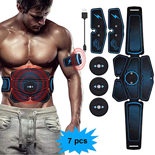 eAnjoy EMS Pads, ABS Stimulator Muscle Toner, Abdominal Toning Belt Muscle Trainer, Portable