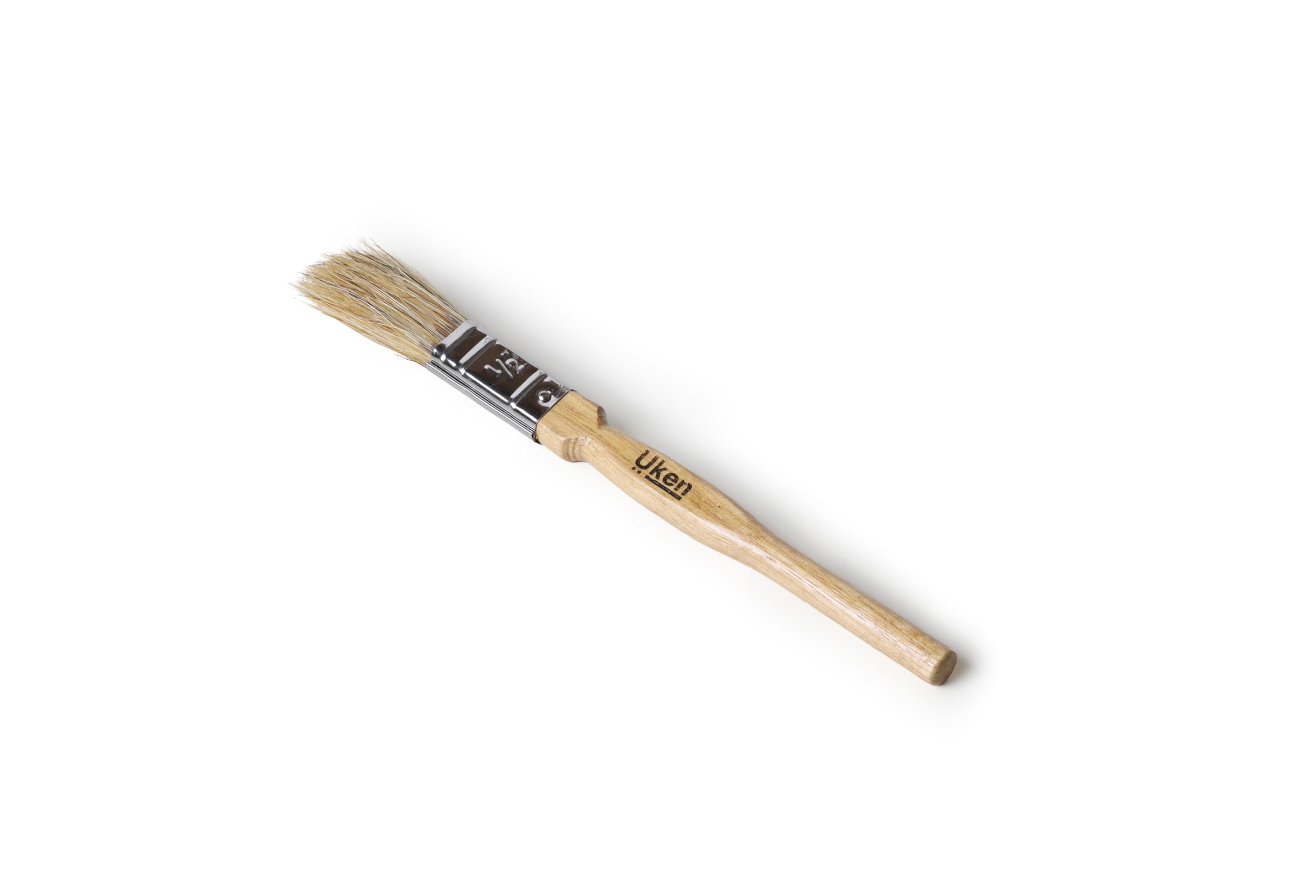 Uken White Premium Paint Brush - 1/2" (13Mm) Bristles - Ideal For Fine Detailing, Smooth Finish, And Precision Painting - Professional Quality For Artists, Diy Enthusiasts, And Decorators