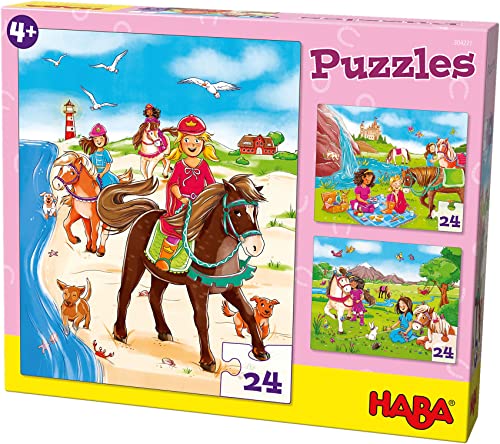 HABA 304221 - Puzzles Amigas de los Caballos, a Partir de 4 años