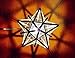 Clear Glass Star Flush Mount Moravian 8'' Star Ceiling Light Shade with E26 Bulb Close To Ceiling Light Fixtures for Indoor Restaurant Cafe Loft Bar Living Study Room Corridor Aisle (20cm)