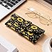 LITPUZC Men Women Beautiful Butterfly Sunflower Pu Leather Eyeglass Pouch Bag Portable Eyeglass Case Fashion Travel Sunglasses Organizer