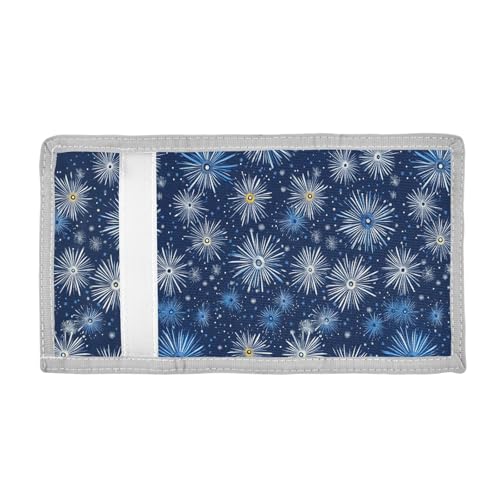 ALAZA Kids Wallets for Boys Girls Toddler Trifold Wallet Children Small Fireworks Blue with Zipper Coin Pocket2