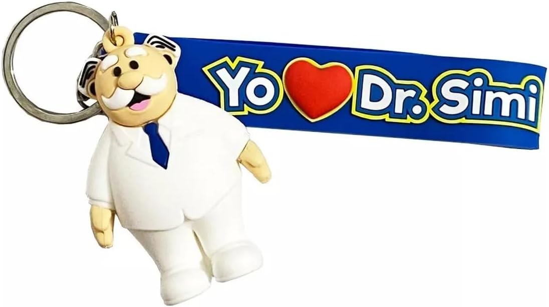 Doctor Simi Corporate Keychain, with Hand Strap and Ring, 3D PVC Keyring, for Bag, Wallet, Backpack, Keys