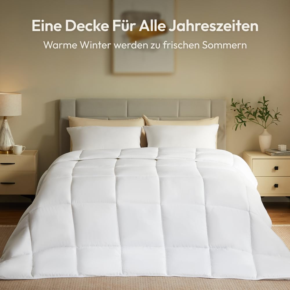 CASABEL Ganzjahres-Bettdecke, komfortabel und atmungsaktiv, 240x260cm