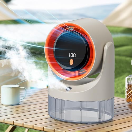 Ventilateur de Bureau Compact à 100 Vitesses avec Affichage Numérique