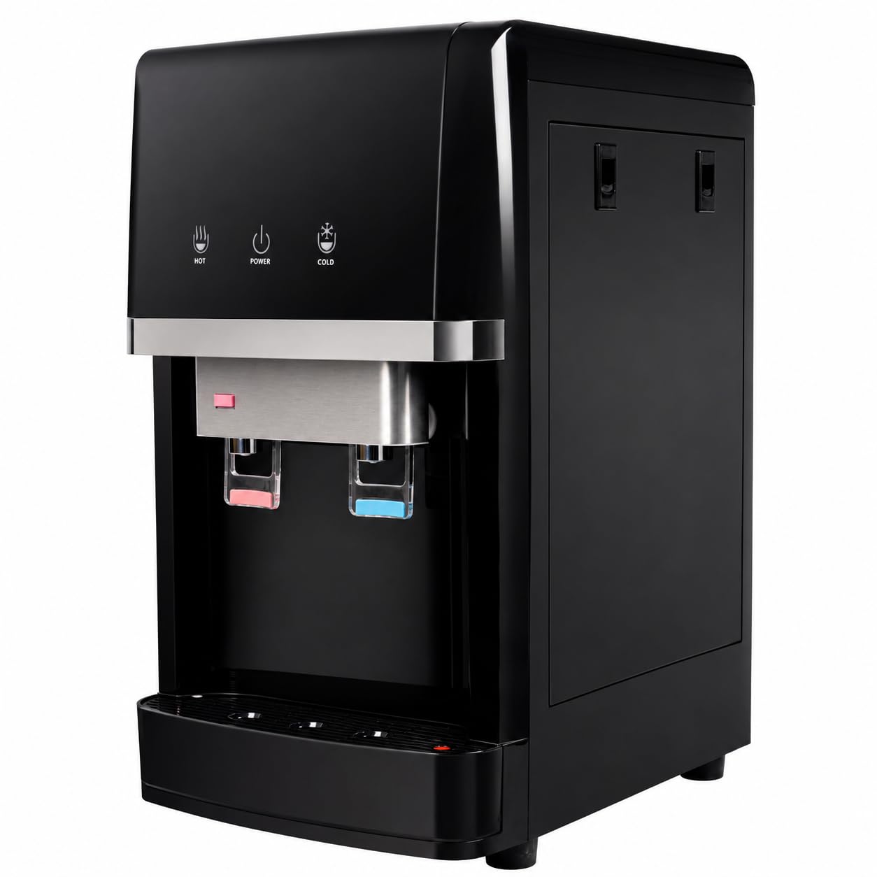 Bbagua Fuente de Agua de Sobremesa con Ósmosis Inversa – Agua Fría y Caliente al Instante, Sin Garrafas, Conexión a Red, 4 Etapas de Filtración, Color Negro