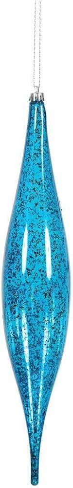 Vickerman 479025-13" Blue Mercury Finish Rain Drop Christmas Tree Ornament (2 pack) (N176602)