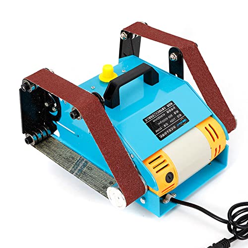 Tischbandschleifer Doppelbandschleifer 950W Messermacher Bandschleifer Polierer Bandschleifmaschine Schleifband Schleifer Tischschleifmaschine Doppelachsige