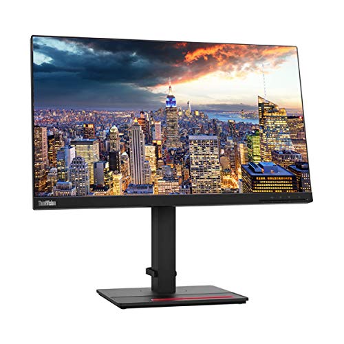 Image of Lenovo ThinkVision T24i 23.8in FHD IPS WLED-Backlit LCD 1920 x 1080, 16.7 Million Colors, 4 ms, 60 Hz, 2 Pack Bundle with DMI, VGA, DisplayPort, USB Hub, Raven Black