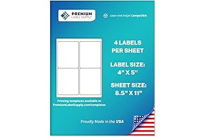 Avery 6874 Ready Index White Shipping Labels, 4 x 5 Inches, Inkjet...