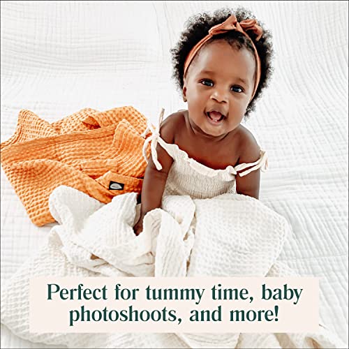 Simka Rose Waffle Baby Blanket-Muslin Swaddle Blankets-Baby Blankets For Boys & Girls Gender Neutral Toddler Blanket 100% Cotton- Stroller & Crib Blanket For Baby Nursery #TOP5