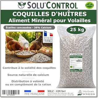 SOLU’ coquilles d’huîtres 25 kg pour volailles