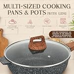 Bakken-suisse 14-Piece Ensemble de cuisine – Granite non-brillante – Éco-Amis – pour tous les fourneaux & Four-Sécurité - Marbre