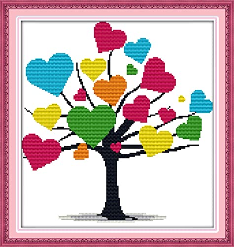Peinture au diamant 5D adultes contre le stress : kit complet arbre d'amour en strass