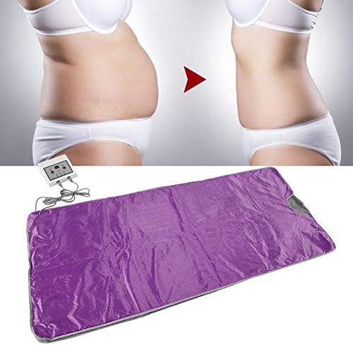 2 Zone Far Infrared Sauna Heating Blanket, Safety-water Proof Steam Blanket, Body Shape Slimming Fitness Burning Fat Machine for Beauty Salon, Spa and Home Use(UK)