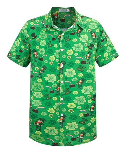 Image of Yoimira Hawaiian Shirts for Men, Print Mens Casual Short Sleeve Button Down Shirts Floral Aloha Beach Shirt
