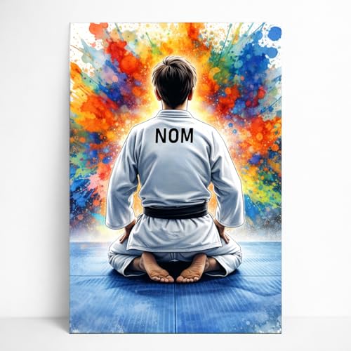 Affiche judo personnalisée avec nom | Poster ou toile décoration sport