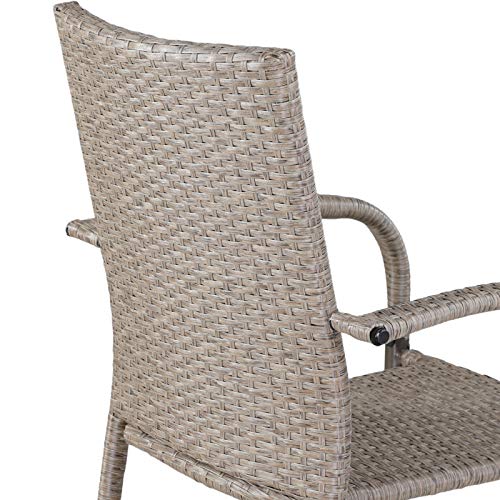 Chaises de Jardin Résistantes aux Intempéries à Dossier Haut - 8