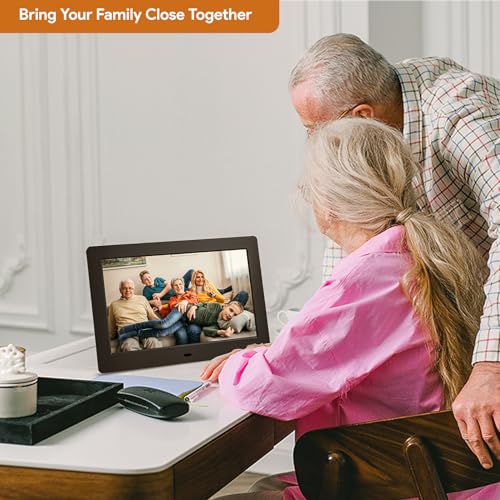 Image of 7 Inch Digital Picture Frame, HD Display Photo Frame, Wall Mountable Electronic Slideshow for Videos and Music