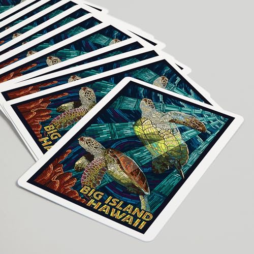 Baraja poker Big Island Hawaii tortuga marina mosaico miniatura 5