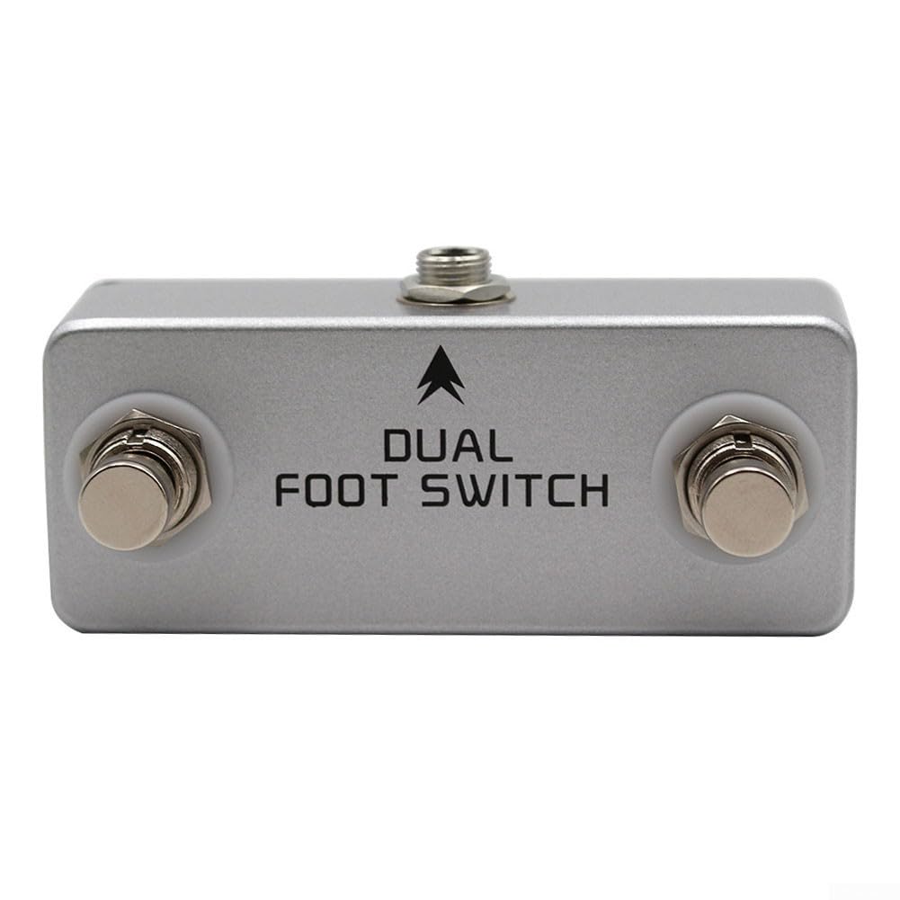 Doppio interruttore a pedale a scatto per amplificatori per chitarra ed effetti a pedale True Bypass Metal Switch per controllo delle prestazioni del palco