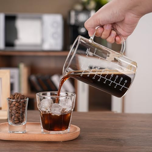 Vaso medidor de vidrio 500 ml con asa y pico miniatura 4
