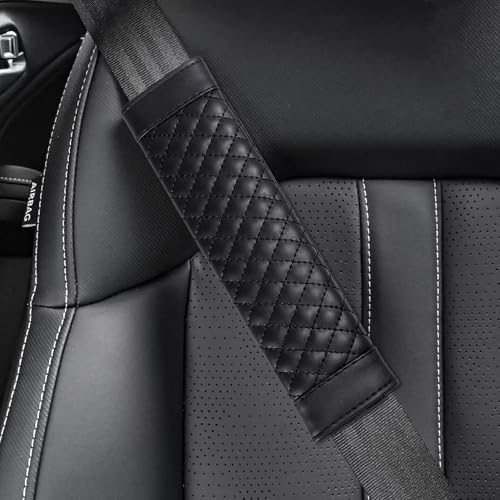 Image of SIAGO Premium Car Seat Belt Cover (Pack of 2) | Soft Shoulder Strap Protector | Adjustable Universal Fit for Cars, SUVs, Trucks | Black, Beige, Grey, Tan | SIA128
