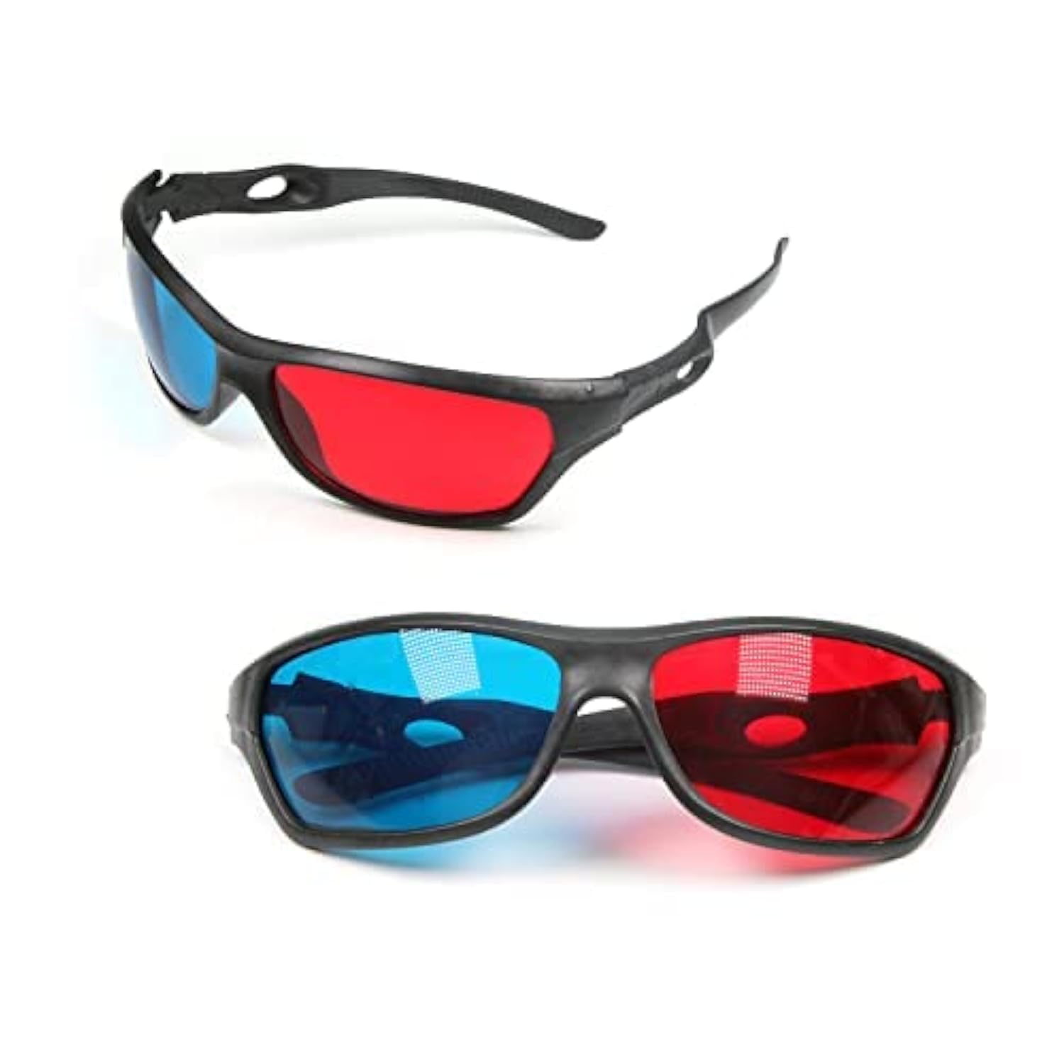 Othmro Occhiali 3D rosso-blu / ciano anaglifo, occhiali tridimensionali per visione 3D per videogiochi TV, DVD, video virtuali 3D