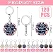 Janmercy 120 Pcs Acrylic Christian Keychain Bulk Floral Bible Verse Keychain Religious Scripture Jewelry Gifts for Women Men(Bright)