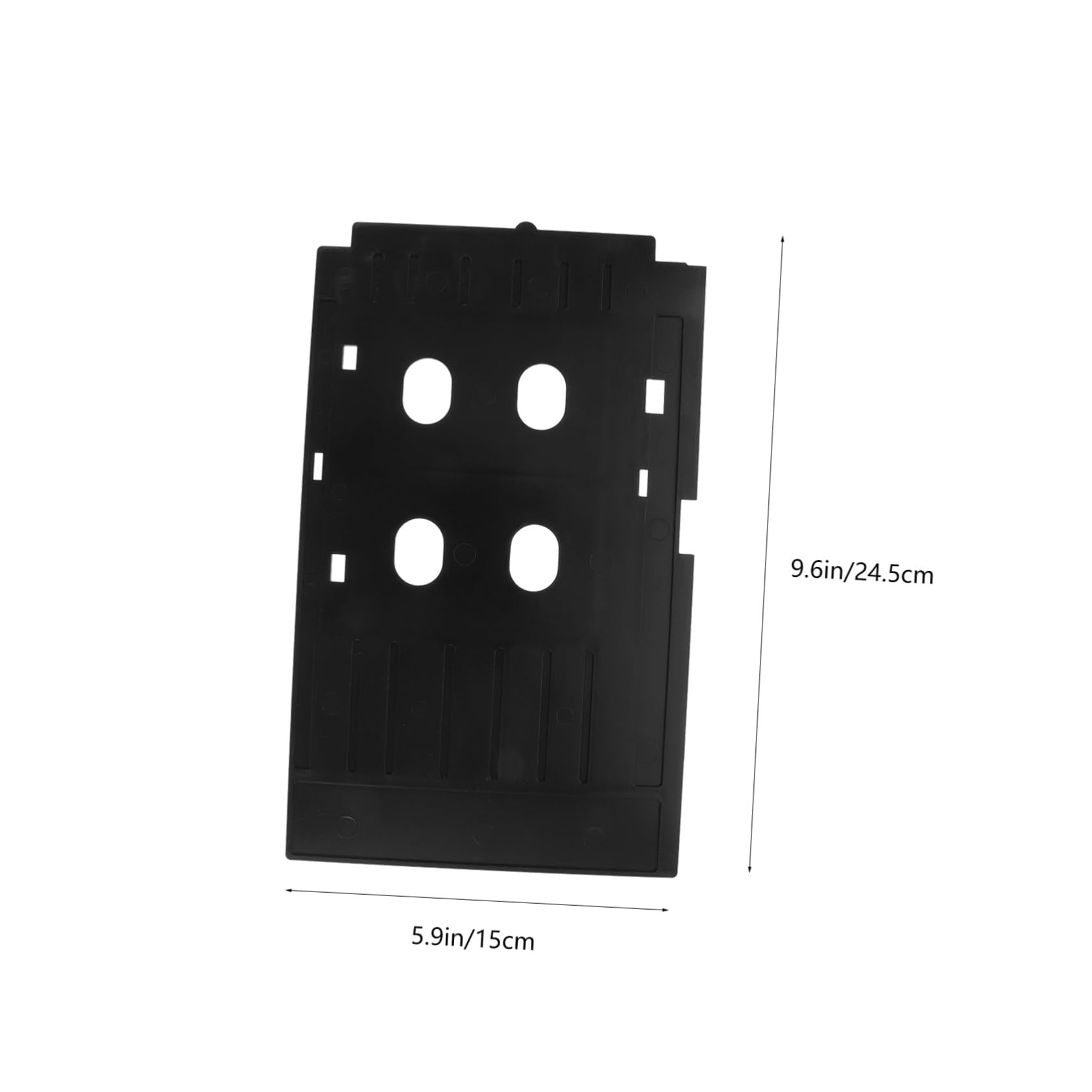 Vassoio in Pvc Nero per Carte Stampante, Resistente e Antiusura, Dimensioni 86x54 Mm, per Ufficio e Scuola, Accessorio Professionale per Stampa Tessere