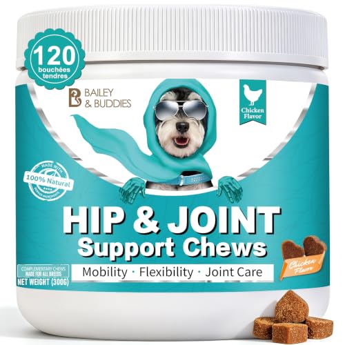 Bailey & buddies Supplément de Hanche et d'articulation pour Chiens - Soutien articulaire pour la mobilité et Le Confort