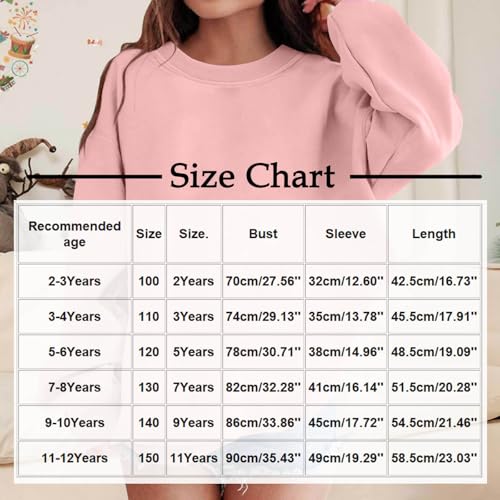 Girls Shirts Long Sleeve Casaul Tops Trendy Oversized Sweatshirt Crewneck Loose Fit Basic Shirt Fall Comfy Pullovers4