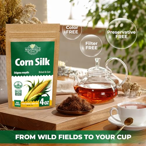 Image of 4 oz. Dry Corn Silk Tea Cornsilk Herb (Stigma Maydis) - 113g Corn Silk Tea Bags Herbal Barba De Maiz (Barba De Elote)