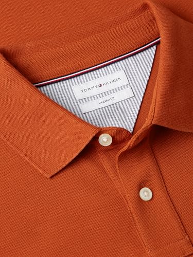 Image of Tommy Hilfiger Men's Short Sleeve Polo Shirts in Slim Fit with Stretch and Organic Pique Cotton