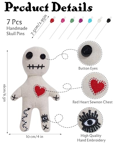 Set de Muñeca Vudú con Cartas y 7 Pines para Estrés miniatura 2