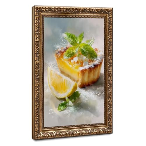 Affiche tarte au citron pour une décoration de cuisine lumineuse