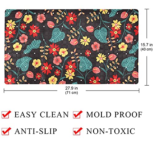 Tapis de bain antidérapant lavable en machine avec trous de drainage