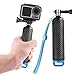 Ksopsdey 2 Pezzi Impugnatura Galleggiante Impermeabile Polso di Galleggiamento Dell'handler, Impugnatura Bastone Galleggiante Action Cam Handle Mount Grip Blu