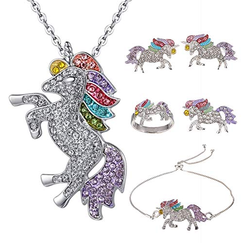 Tanersoned Unicornio Conjuntos de Joyas de Niñas