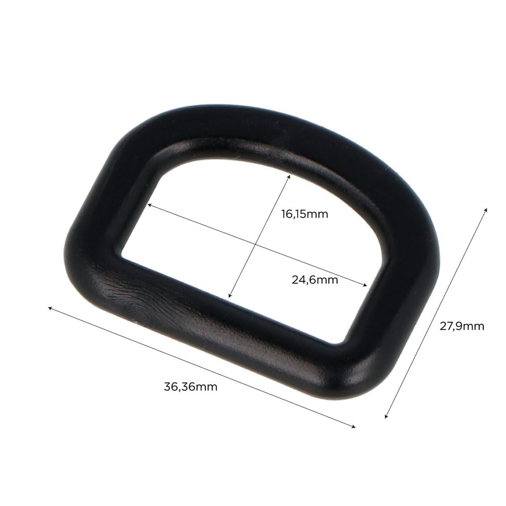VELOX Anilla D Plástico Negro 24,6 mm. 240u.